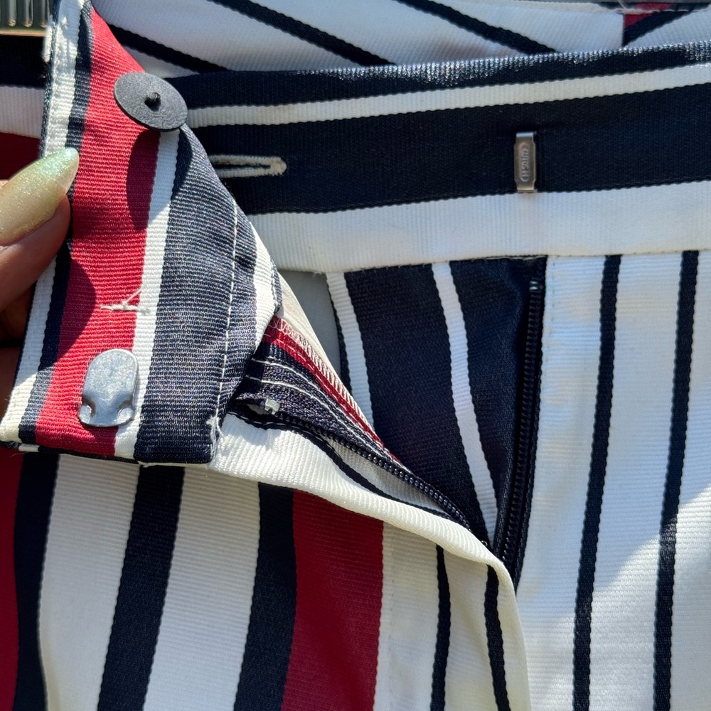Les Copains Blue Striped Pants - Picture 7 of 8